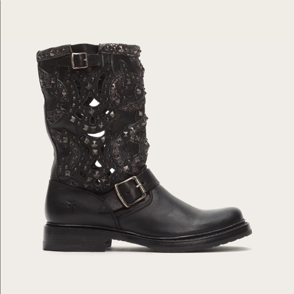 Frye Veronica Deco Black Boot, Sz 10, NWT!